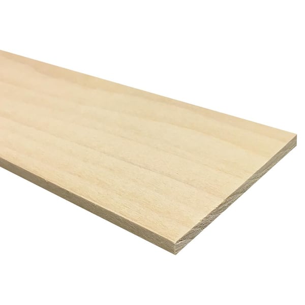 1/4 in. x 4 in. x 2 ft. Kiln Dried Poplar S4S Solid Board 27420 - The ...