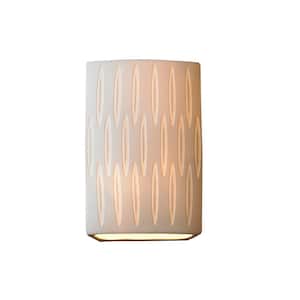 Limoges Wall Sconce (No Metal) with Oval Shade Impression Translucent Porcelain Shade