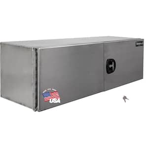 18 in. x 18 in. x 60 in. XD Smooth Aluminum Underbody Truck Tool Box with Barn Door