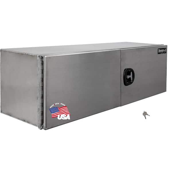 BUYERS PRODUCTS 18 in. x 18 in. x 60 in. XD Smooth Aluminum Underbody Truck Tool Box with Barn Door