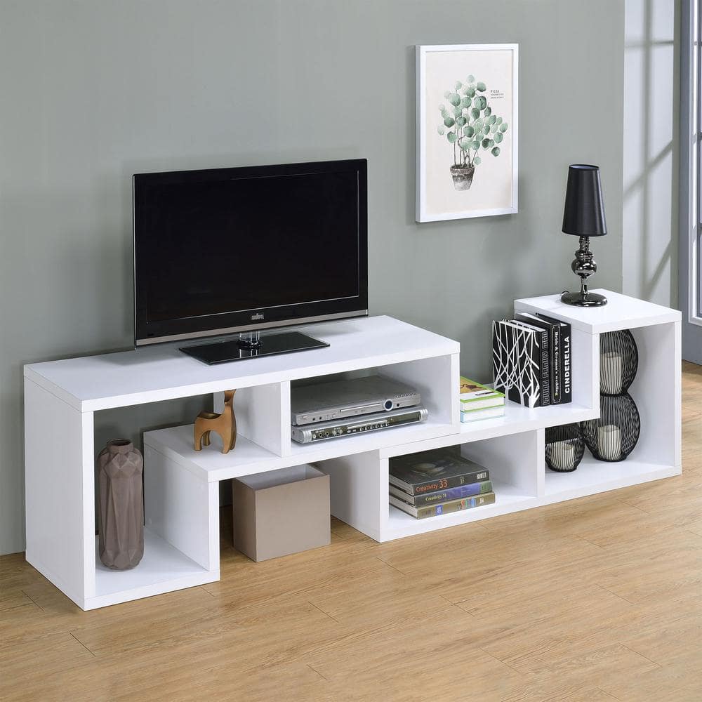 Pearl Silver Geometric Modular Bookcase TV Stand