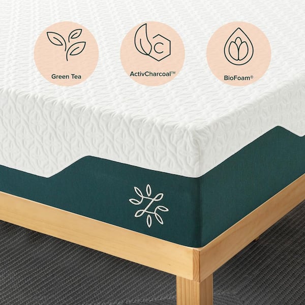 Memory Foam Mattress Topper with Cooling Gel and BioFoam