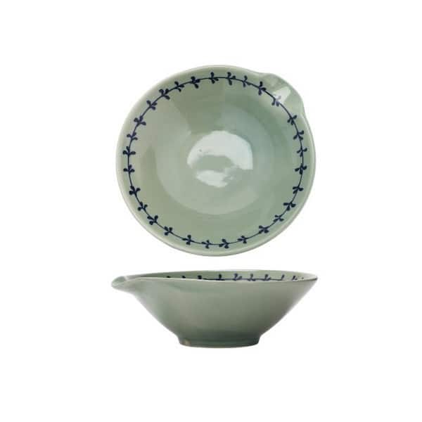 Storied Home 7.75 in. 20.8 fl.oz Blue Stoneware Serving Bowls (Set of 2)