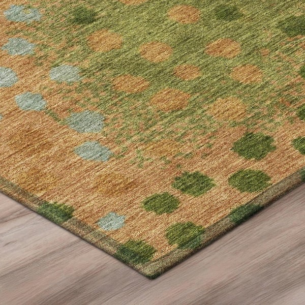 Chantille Machine Washable Indoor/Outdoor Abstract ACN2965 Copper 9 ft. x 12 ft. Area Rug