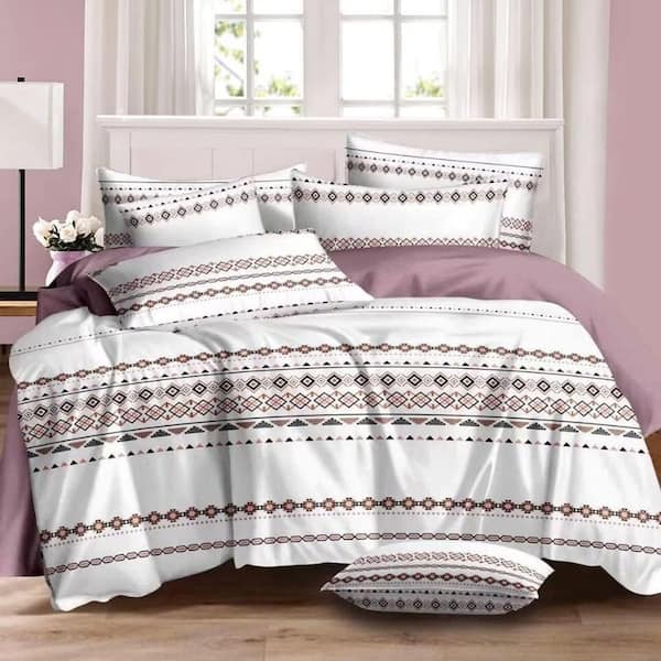 Shatex All Season Bedding 3 Piece Purple Polyester Full Size Ultra Soft Elegant Bedding Comforters set