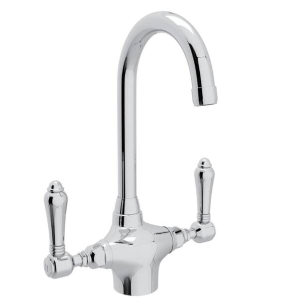 ROHL Italian Kitchen 2-Handle Bar Faucet in Polished Chrome