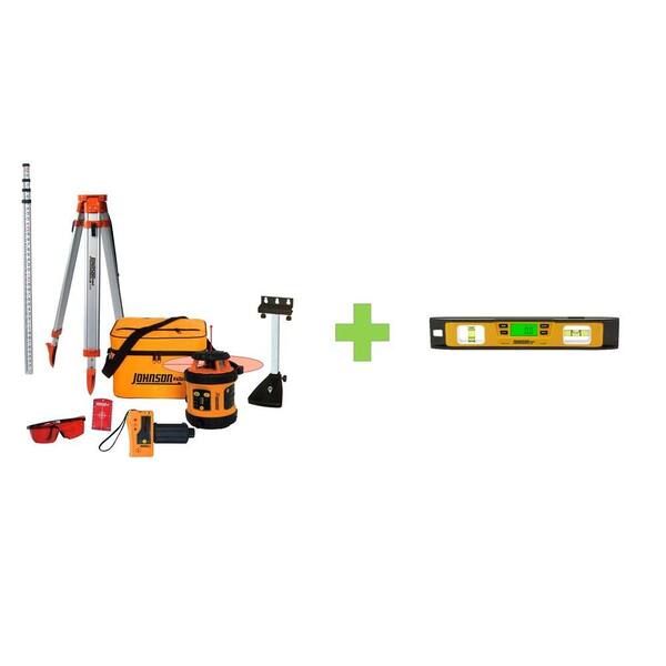 Johnson Self-Leveling Rotary Laser System with "FREE" Digital Torpedo Level