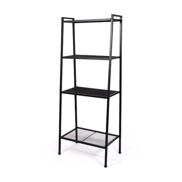 Humble Crew Essentials Black 4-Tier Metal Storage Shelving Rack, 23 in. W x 14 in. D x 58 in. H