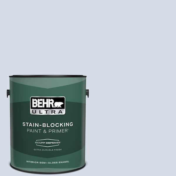 BEHR ULTRA 1 gal. #590E-2 Snow Ballet Extra Durable Semi-Gloss Enamel Interior Paint & Primer