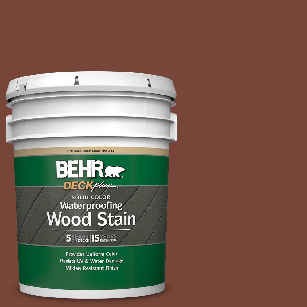 5 gal. #S200-7 Earth Fired Red Solid Color Waterproofing Exterior Wood Stai