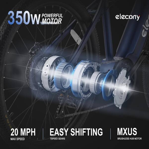 Elecony Electric 27.5 in. Adults Bike, Removable Hidden 36-Volt