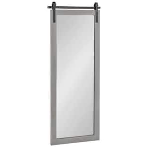 Cates 48 in. x 18 in. Classic Rectangle Framed Gray Wall Mirror
