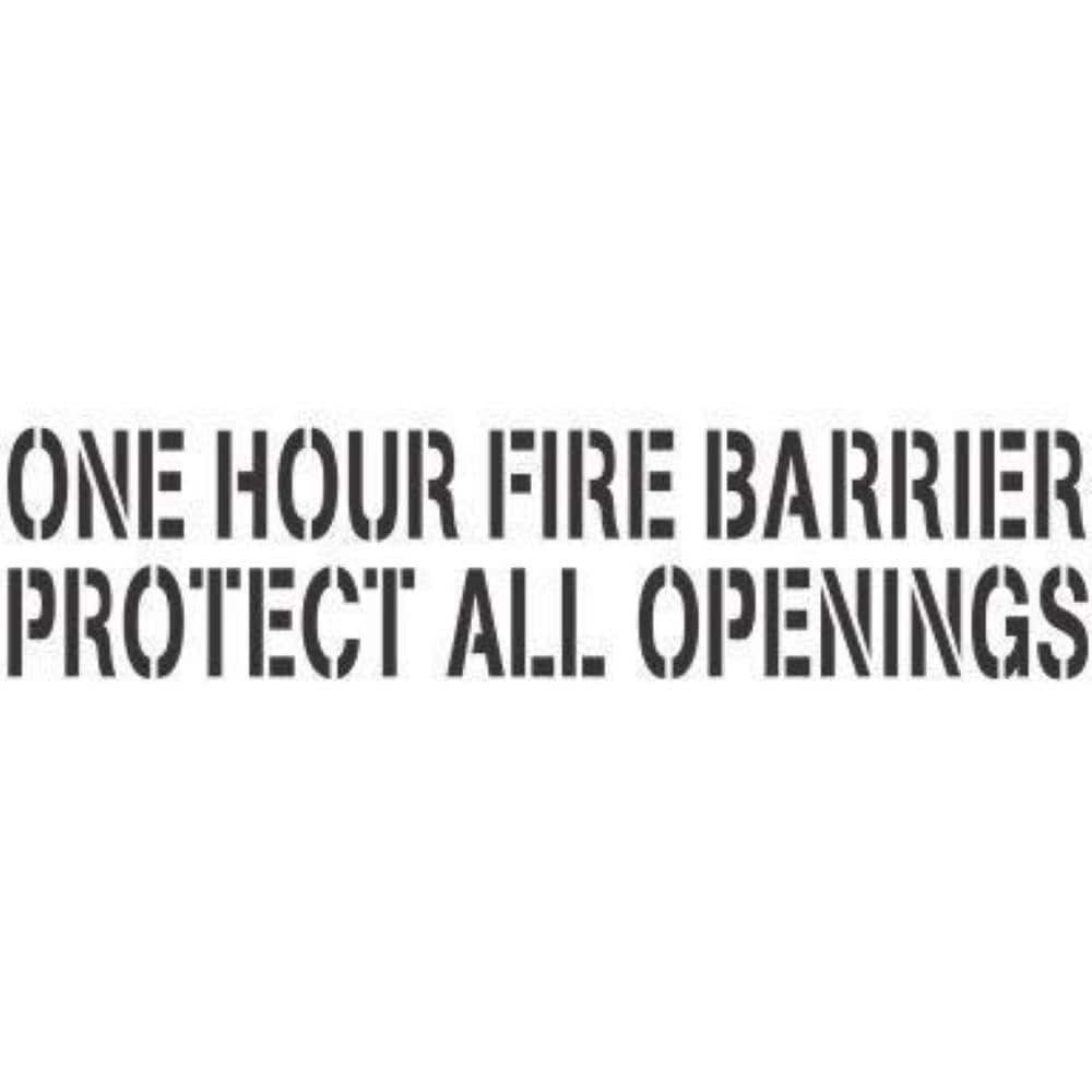 1 Hour Fire Partition Stencil Signs