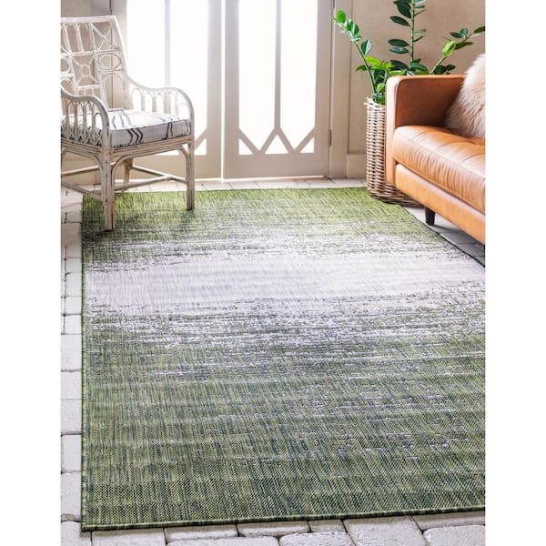 Green Ombre Outdoor 6 ft. x 9 ft. Area Rug