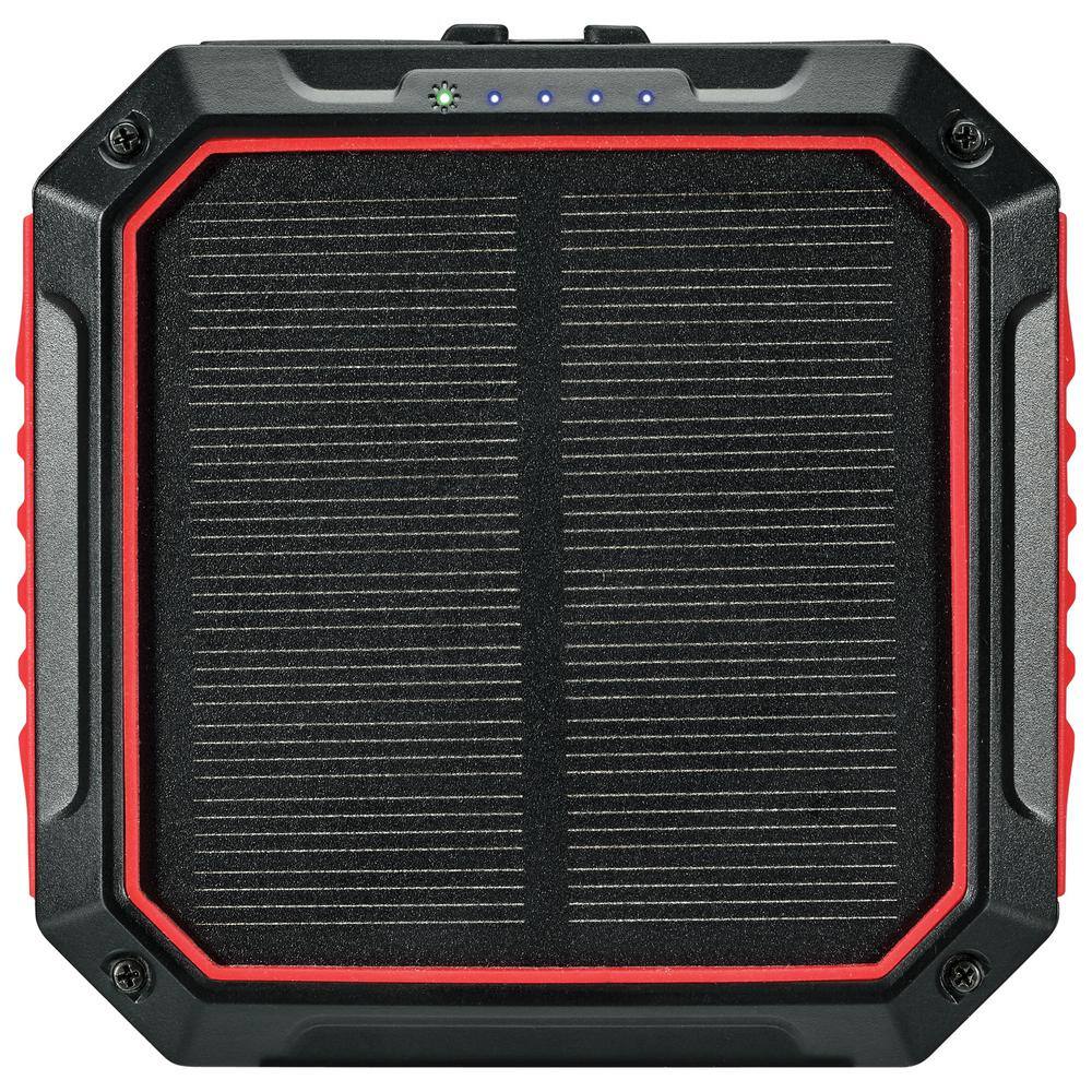 WeatherX 10000 mAh Solar Power Bank with Light, Wireless Charger