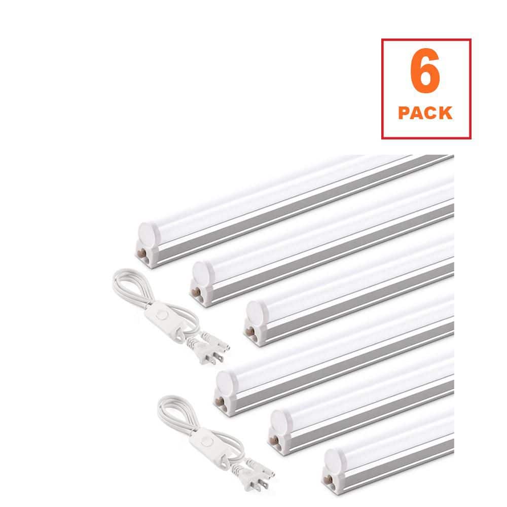 4ft 20-Watt LED Shop Light, 6500K Bright White Linkable Extendable