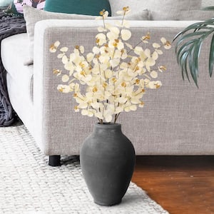 36 in. Champagne Ivory Artificial Eucalyptus Leaf Stem Plant Greenery Foliage Spray Branch (Set of 3)