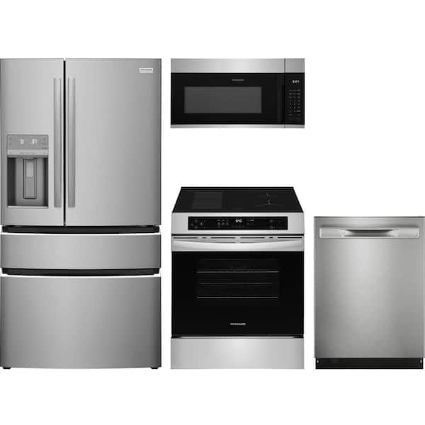 21.5 cu. ft. Counter Depth Refrigerator with 4 Element Induction Range and Dishwasher with 7 Cycles