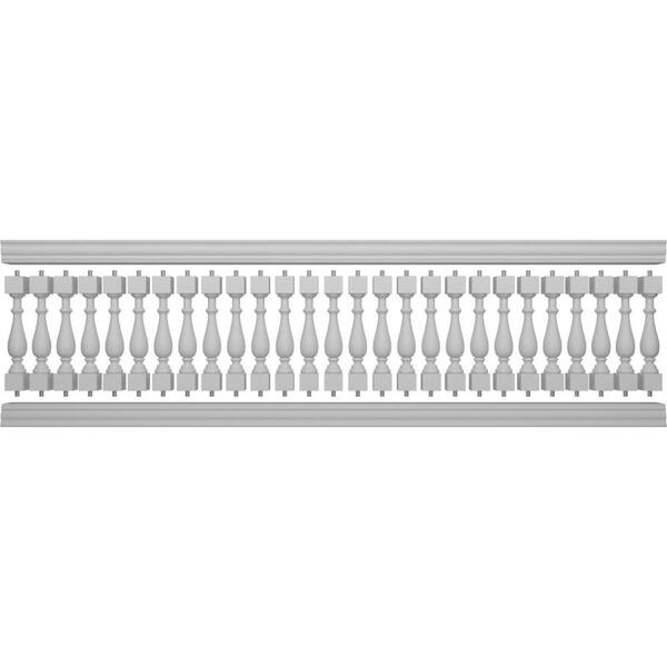 Ekena Millwork Fiberthane Traditional Balustrade 156 in. L x 41 in. H Fiberglass Railing Kit