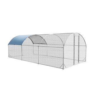 18.8 ft.L x 9.2 ft. W x 6.5 ft.H Large Metal Chicken Coop Chicken House Steel Wire Fence Net Cage Poultry Cage Outdoors