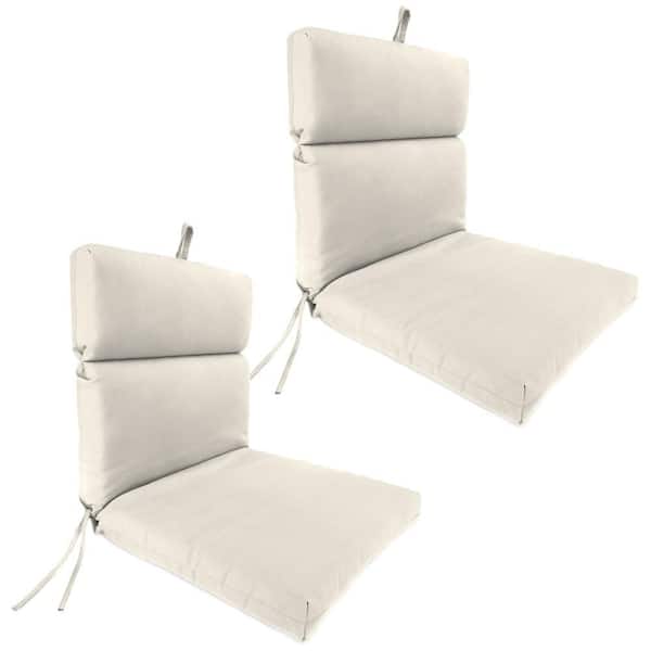 Jordan Manufacturing 44 in. L x 22 in. W x 4 in. T Rectangular Outdoor Dining Chair Cushion in Veranda Cream (2-Pack)