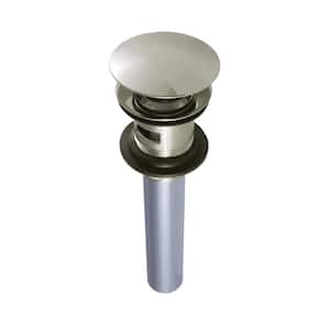 Trimscape 22-Gauge Push Pop-Up Bathroom Sink Drain, Polished Nickel with Overflow