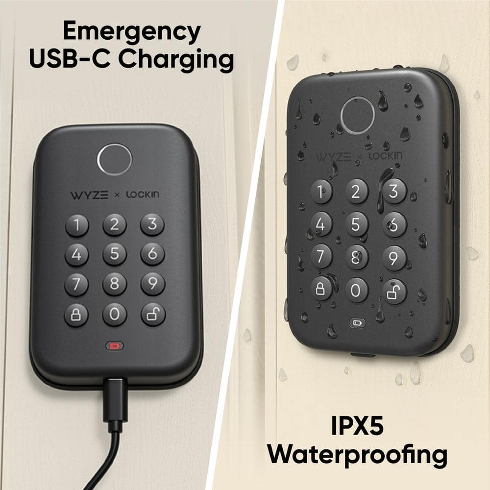 Matte Black Bluetooth Electronic Deadbolt with Keypad