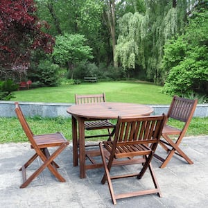 Acacia Folding Dining Chairs (Set Of 4)