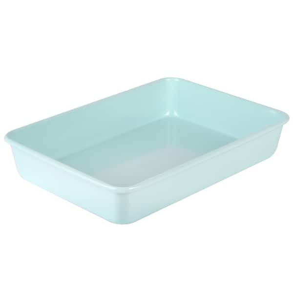 9in x 13in Carbon Steel Nonstick Rectangular Baking Pan in Turquoise