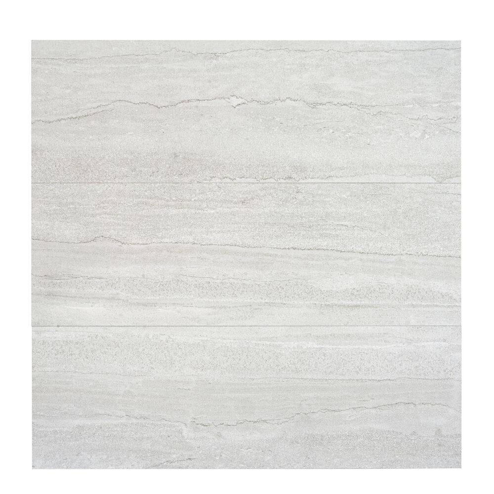Arenza 4 in. x 4 in. Matte Light Gray Ceramic Stone Look Large Format Tile Sample (0.14 sq ft) price history on PriceWatchPro