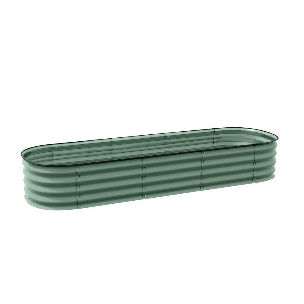 6.4 ft. x 2 ft. x 1 ft. Steel Galvanized Raised Garden Bed Kit in Green price history on PriceWatchPro