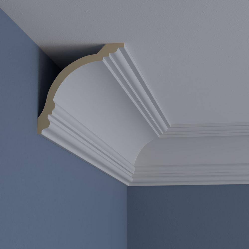 White Polyurethane Diane Crown Moulding 94.5" Length
