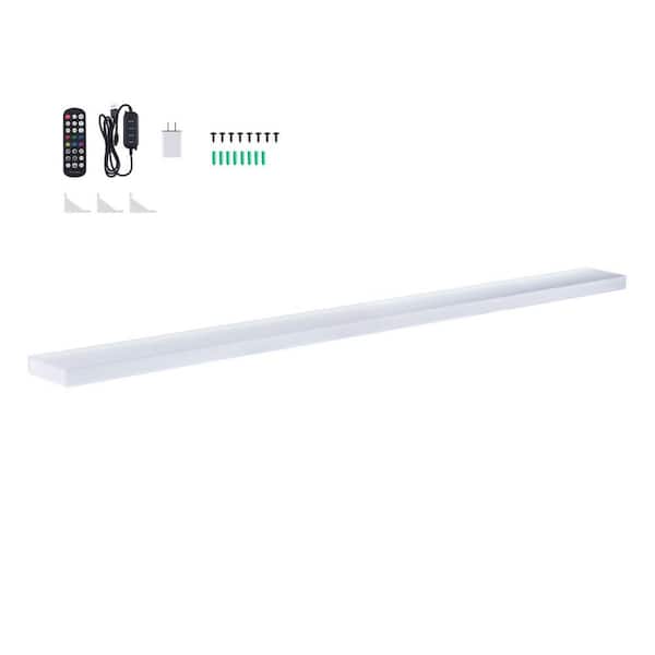 1.3 in. H x 4.5 in. 15-Bottle Capacity, Multi-Colored LED Lighted Liquor Bottle Display, 1-Tier 60 in. Whiskey Rack