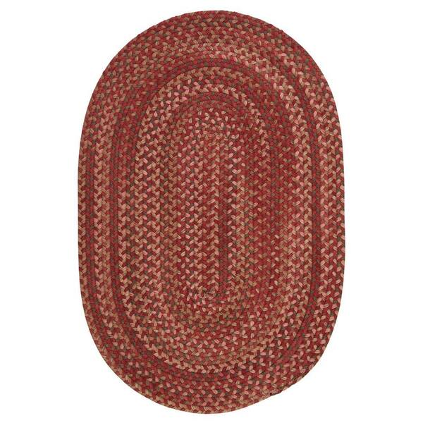 Home Decorators Collection Newport Harbor Persimmon 2 ft. x 4 ft. Braided Oval Area Rug