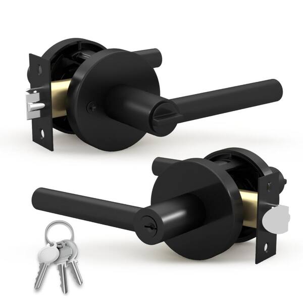 Static Handle Mega Handles Mega Handles Ronn Entrance Entry Lever Door Handle, Matte ...