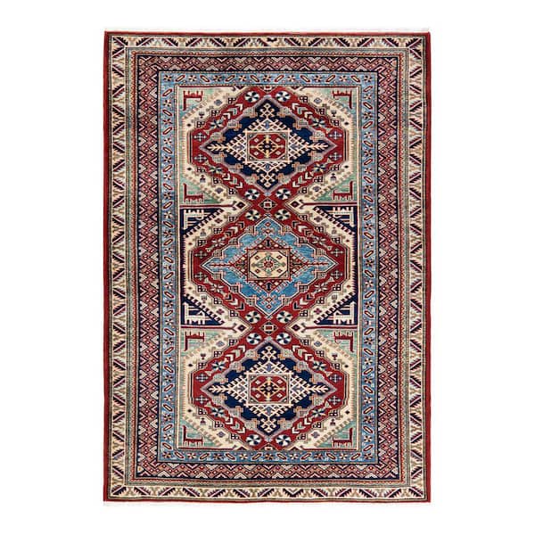 Solo Rugs Tribal One-of-a-Kind Bohemian Red 4 ft. 3 in. x 6 ft. 0 in. Tribal Area Rug