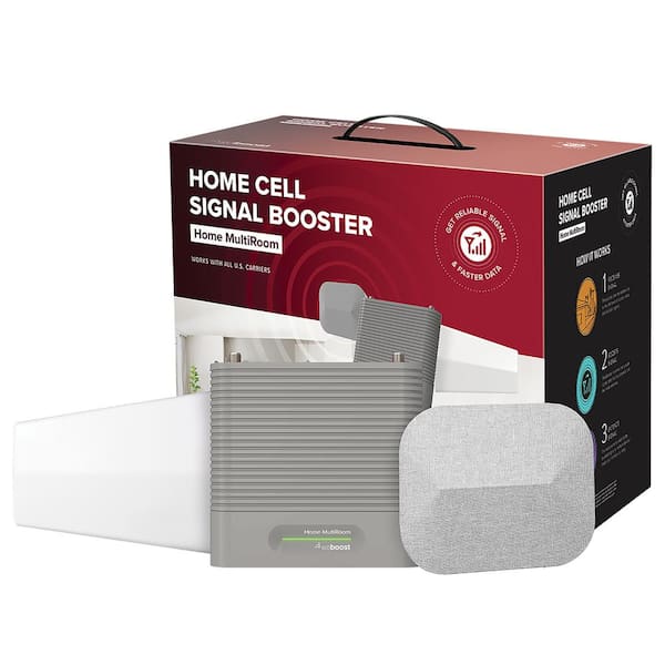 weBoost Home Multi-Room Cellular Signal Booster with Antenna, White
