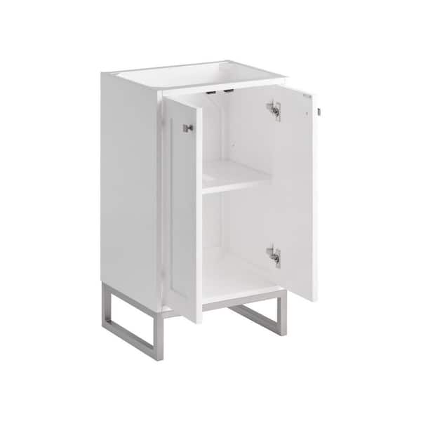 Chianti 19.8 in. W x 15.38 in. D x 35.5 in. H Single Bath Vanity in Glossy White with White Glossy Composite Stone Top