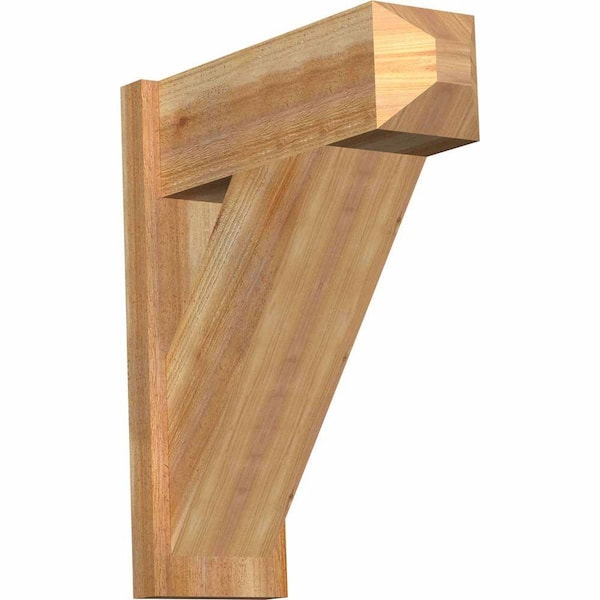 Ekena Millwork 8 in. x 26 in. x 22 in. Traditional Craftsman Rough Sawn Western Red Cedar Outlooker