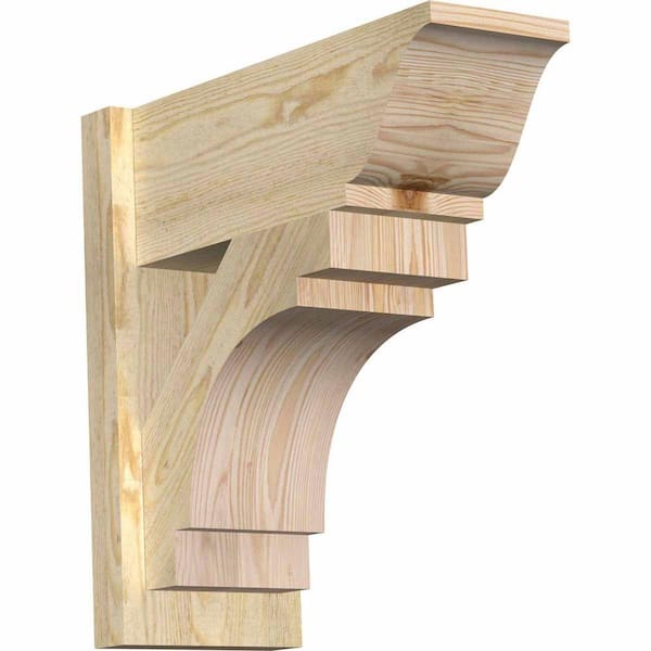Ekena Millwork 8 in. x 20 in. x 20 in. Douglas Fir Merced Traditional Rough Sawn Outlooker