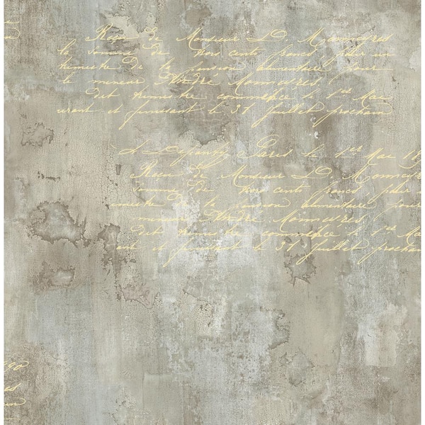 Seabrook Designs Hampstead Faux Script Paper Strippable Roll (Covers 56 sq. ft.)