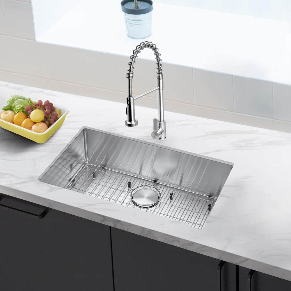 30'' Stainless Steel Single Bowl Undermount Kitchen Sink