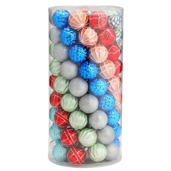 Home Accents Holiday - Snowtop Dazzle 60 mm Assorted Ornament Set (101-Count)