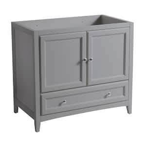Oxford 36 in. W Traditional Bath Vanity Cabinet Only in Gray