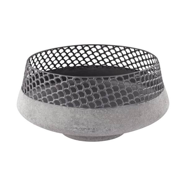 Titan Lighting 13 in. Decorative Bowl in Pewter and Metal