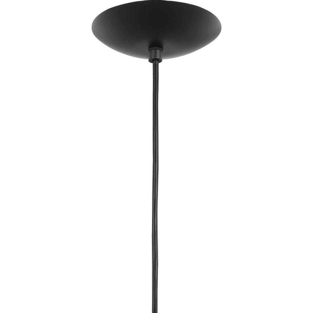 Elegant Globe LED Pendant Light with Opal Glass Shade - Black