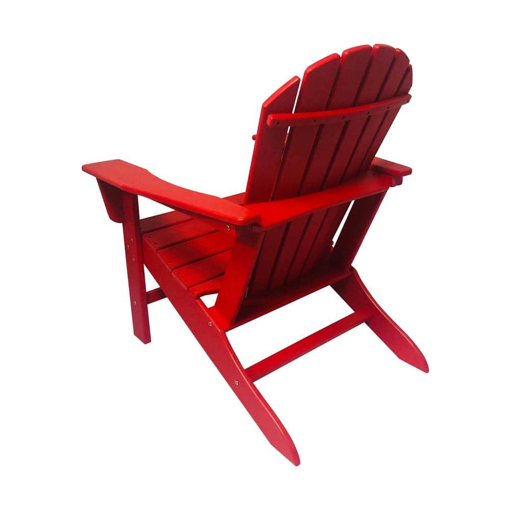 Ruby Red Recycled Plastic Classic Adirondack Armchair