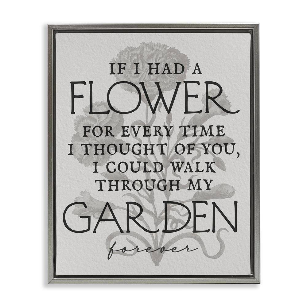 Stupell Industries Romantic Garden Phrase by Daphne Polselli Gray ...