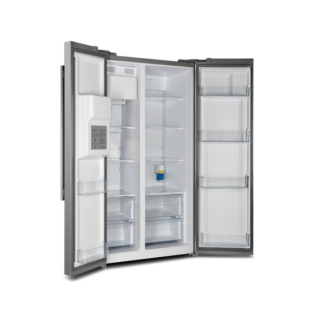 36-Inch Stainless Steel Side-by-Side Refrigerator with Ice Maker