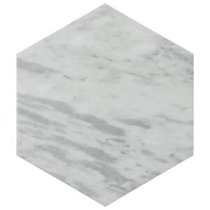 Classico Bardiglio Hexagon Light 7 in. x 8 in. Porcelain Floor and Wall Tile (7.67 sq. ft. / case)